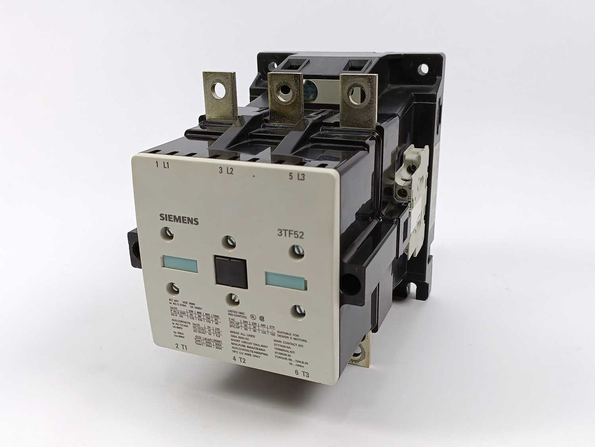 Siemens 3TF5222-0AP6 Contactor w/ 240V 60Hz/220V 50Hz Coil
