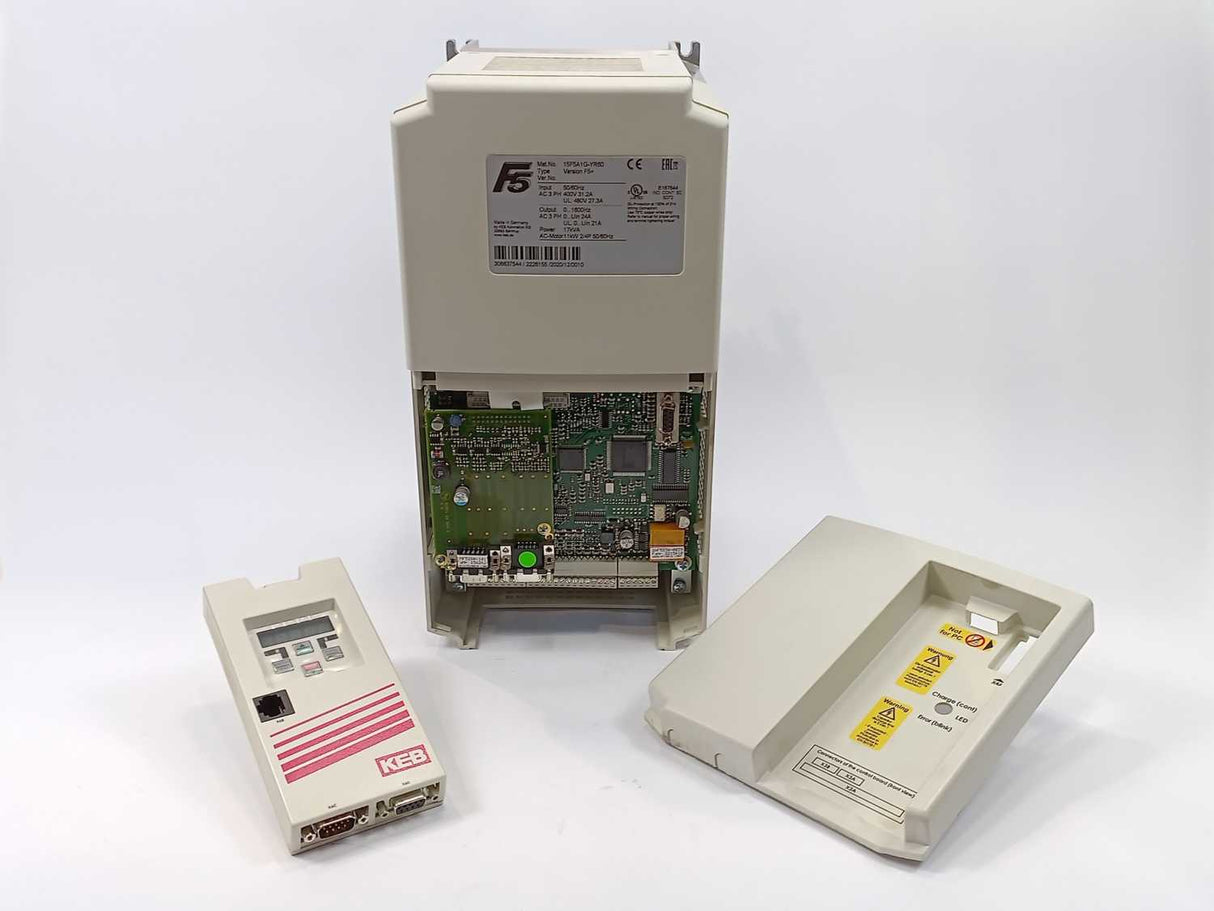 Keb 15F5A1G-YR60 F5, In: 50/60Hz, 400V, 27,3A. Out: 1600Hz 24A