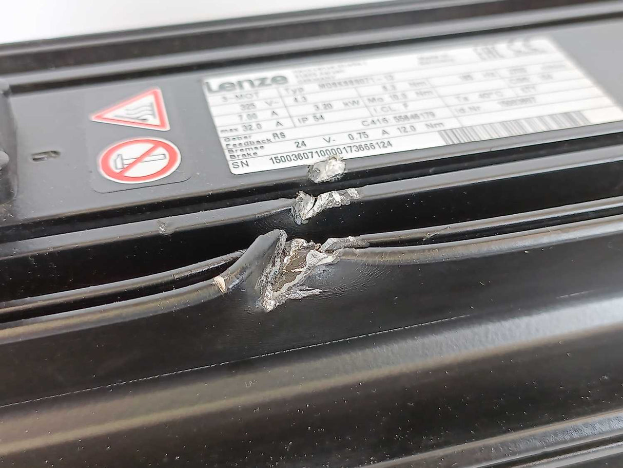 LENZE MDSKSBS071-13 15003607 Servo Motor, 325V, 8.3Nm, 185Hz, 3700 1/min