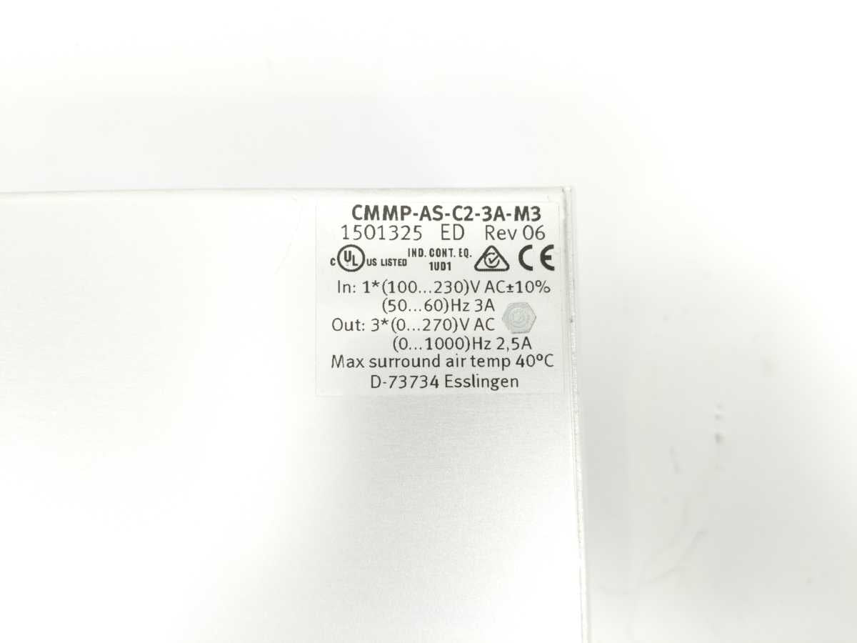 Festo 1501325 CMMP-AS-C2-3A-M3 Motor Controller