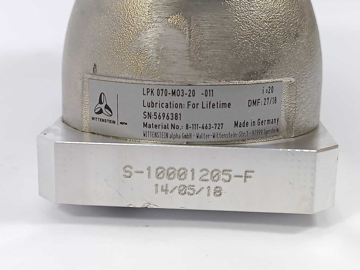 Wittenstein LPK070-M03-20-011 8-111-463-727, Planetary Gear Reducer
