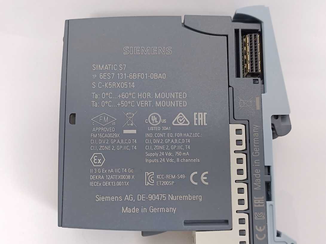 Siemens 6ES7131-6BF01-0BA0 SIMATIC ET 200SP Digital Input Module, Batch 5pcs