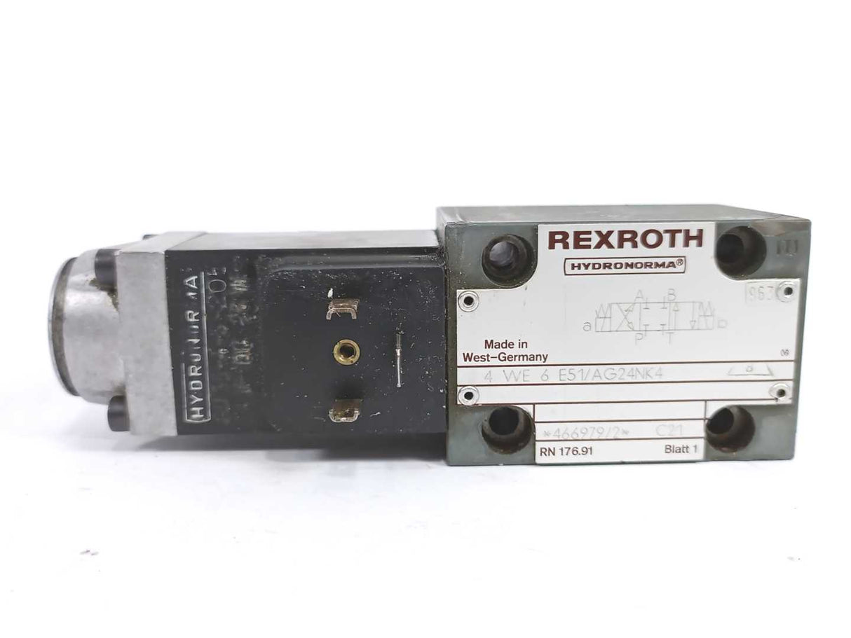 Rexroth Hydronorma 466979/2 4WE6E51-AG24NK4 Valve w/ GU35-4-S-205