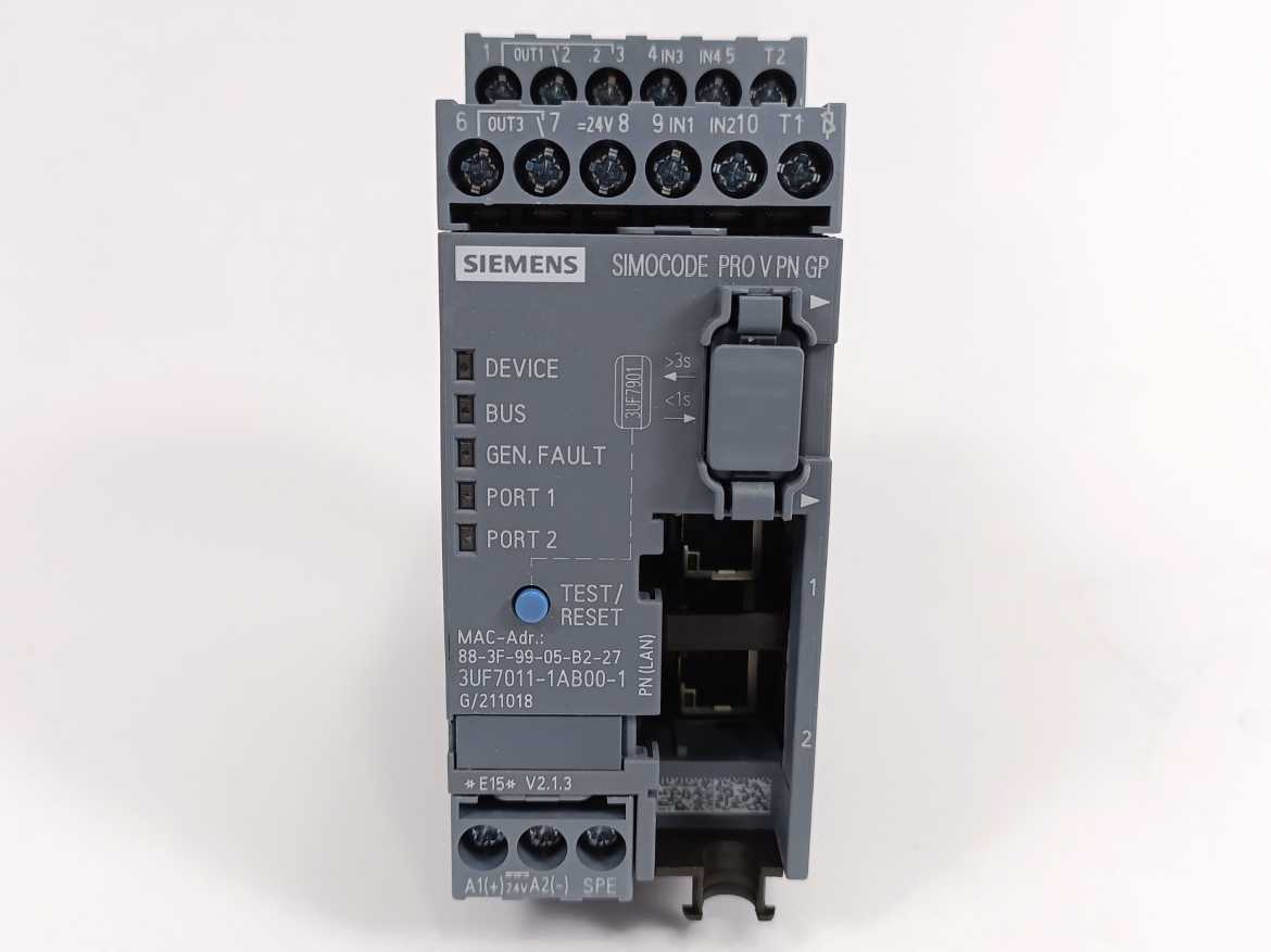 Siemens 3UF7011-1AB00-1 Simocode Pro V PN GP