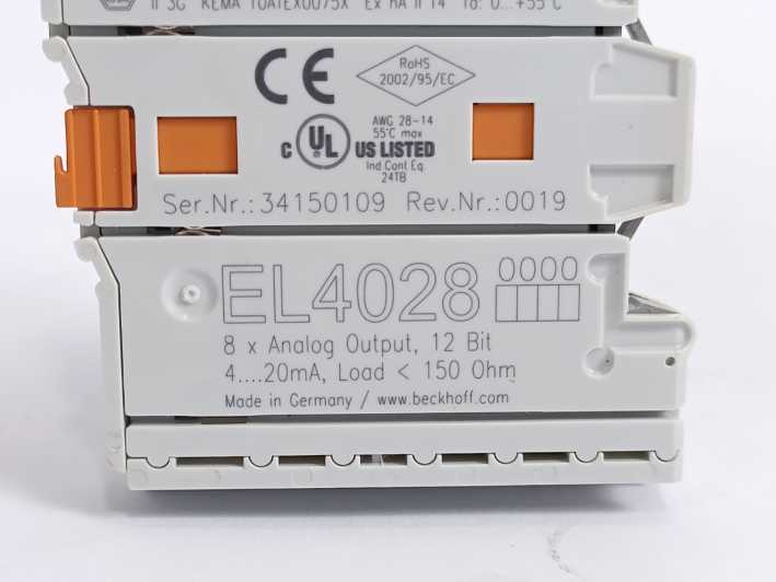 Beckhoff EL4028 8 x Analog Output