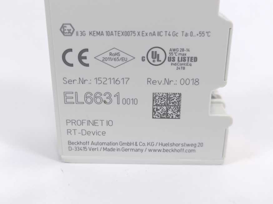 Beckhoff EL6631 0010 2-port communication interface