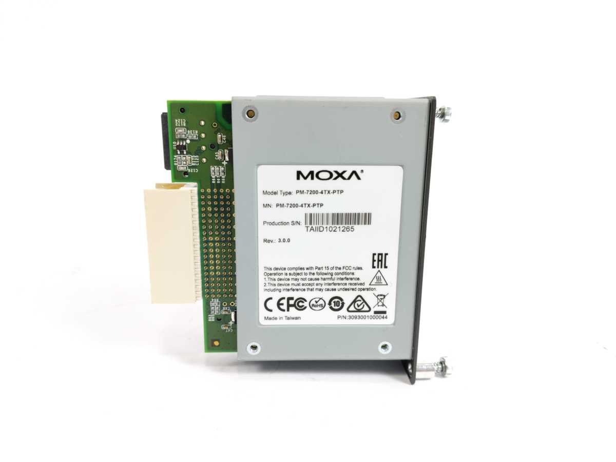 Moxa PM-7200-4TX-PTP Rev.3.0.0 Rackmount Ethernet Switch Module