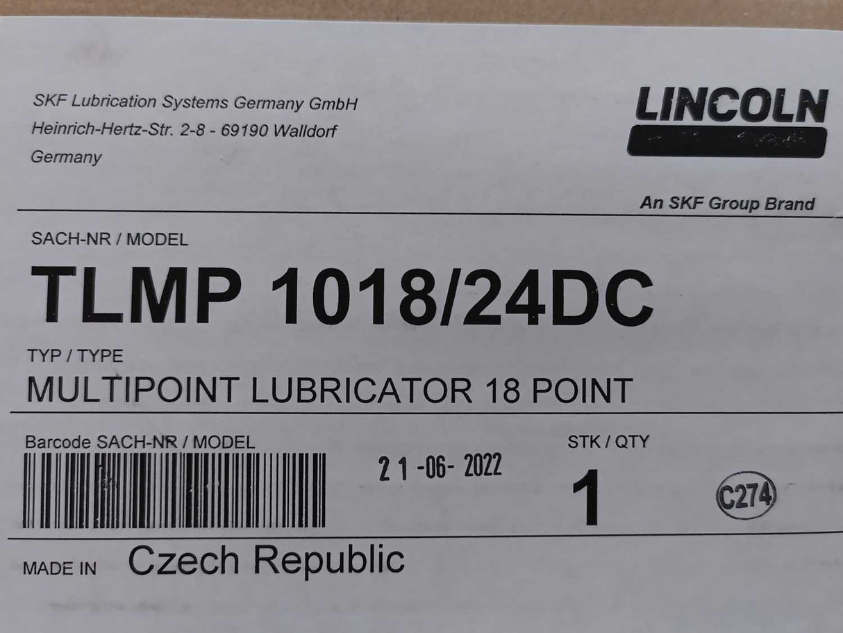 SKF TLMP 1018/24DC Automatic MultiPoint Lubricator