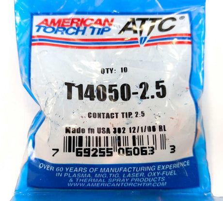 AMERICAN TORCH TIP T14050-2.5 Contact Tip Lincoln Style QTY:10