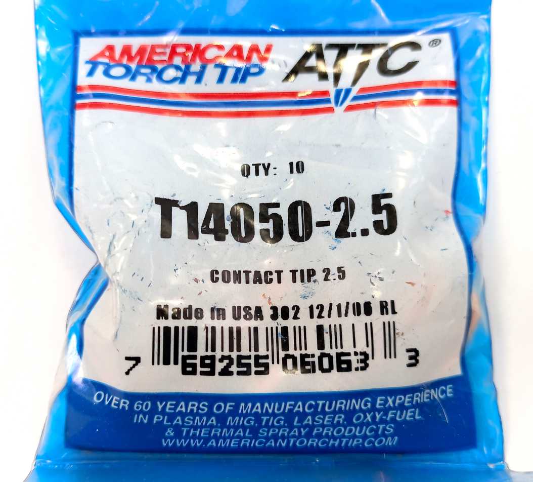 AMERICAN TORCH TIP T14050-2.5 Contact Tip Lincoln Style QTY:10