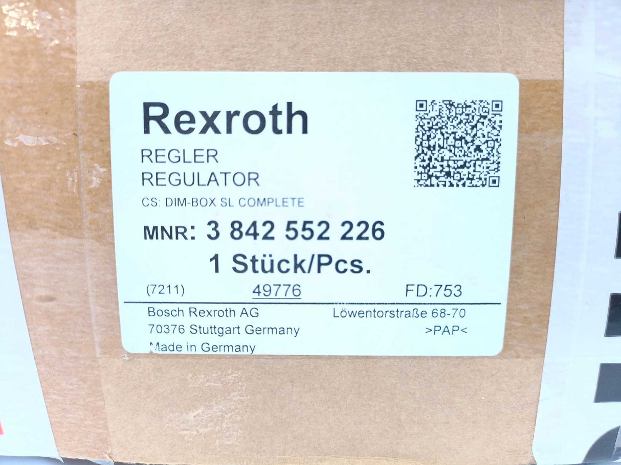 Rexroth 3842552226 Regulator DIM-SL