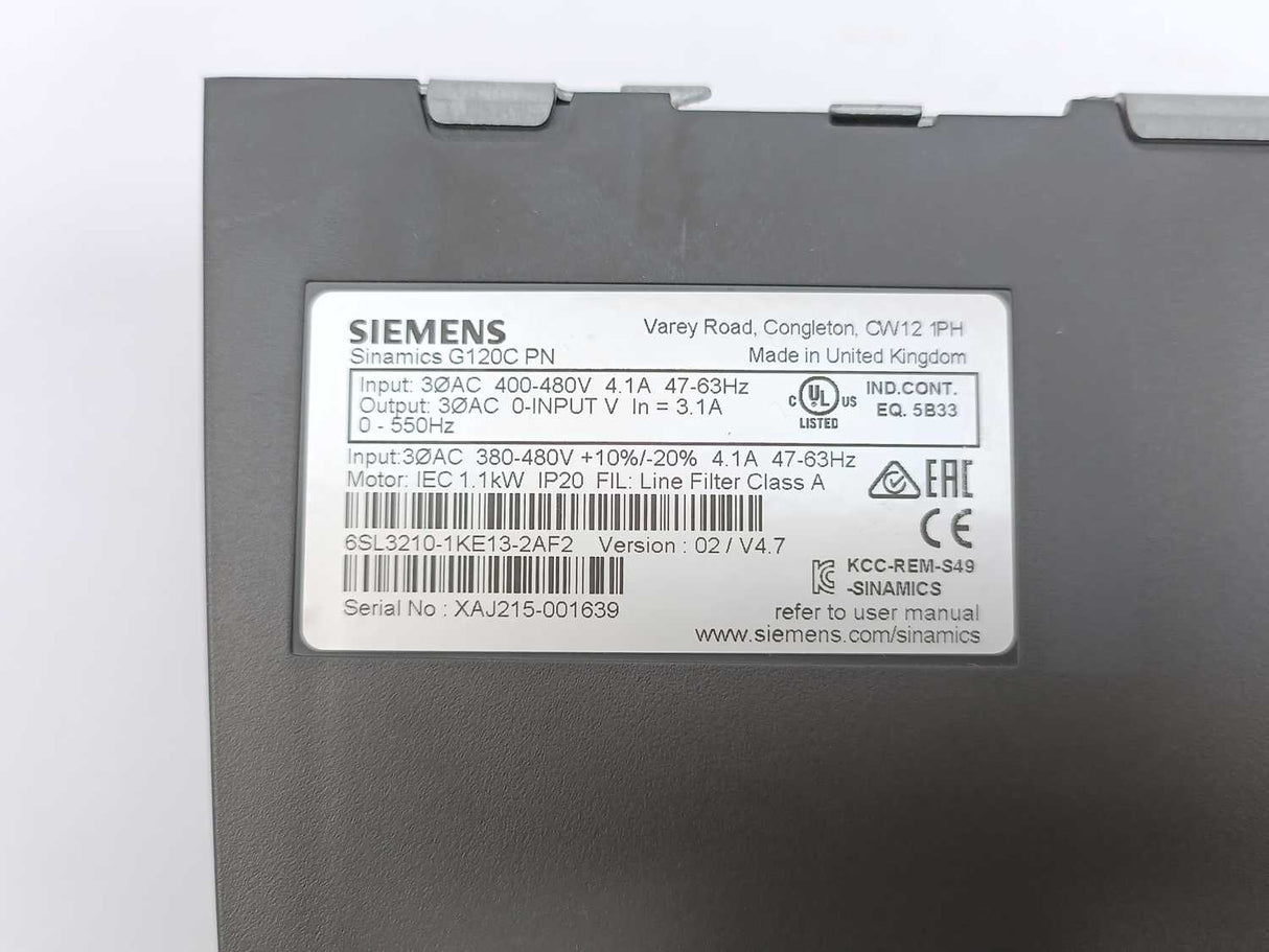 Siemens 6SL3210-1KE13-2AF2 Sinamics G120C PN
