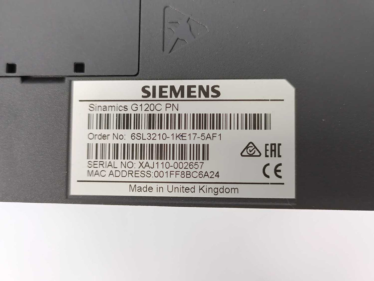 Siemens 6SL3210-1KE17-5AF1 Sinamics G120C PN