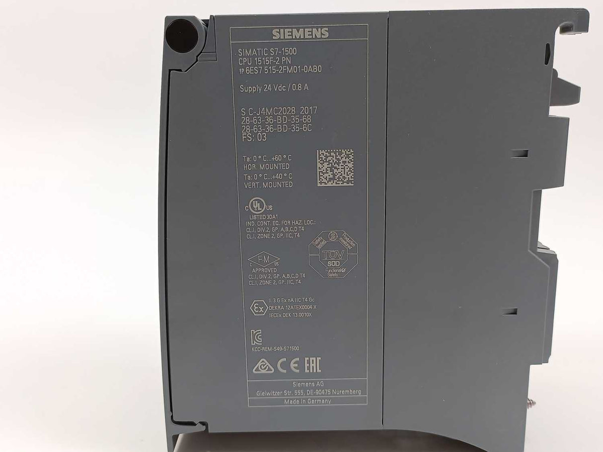 Siemens 6ES7 515-2FM01-0AB0 Central processing unit S7-1500
