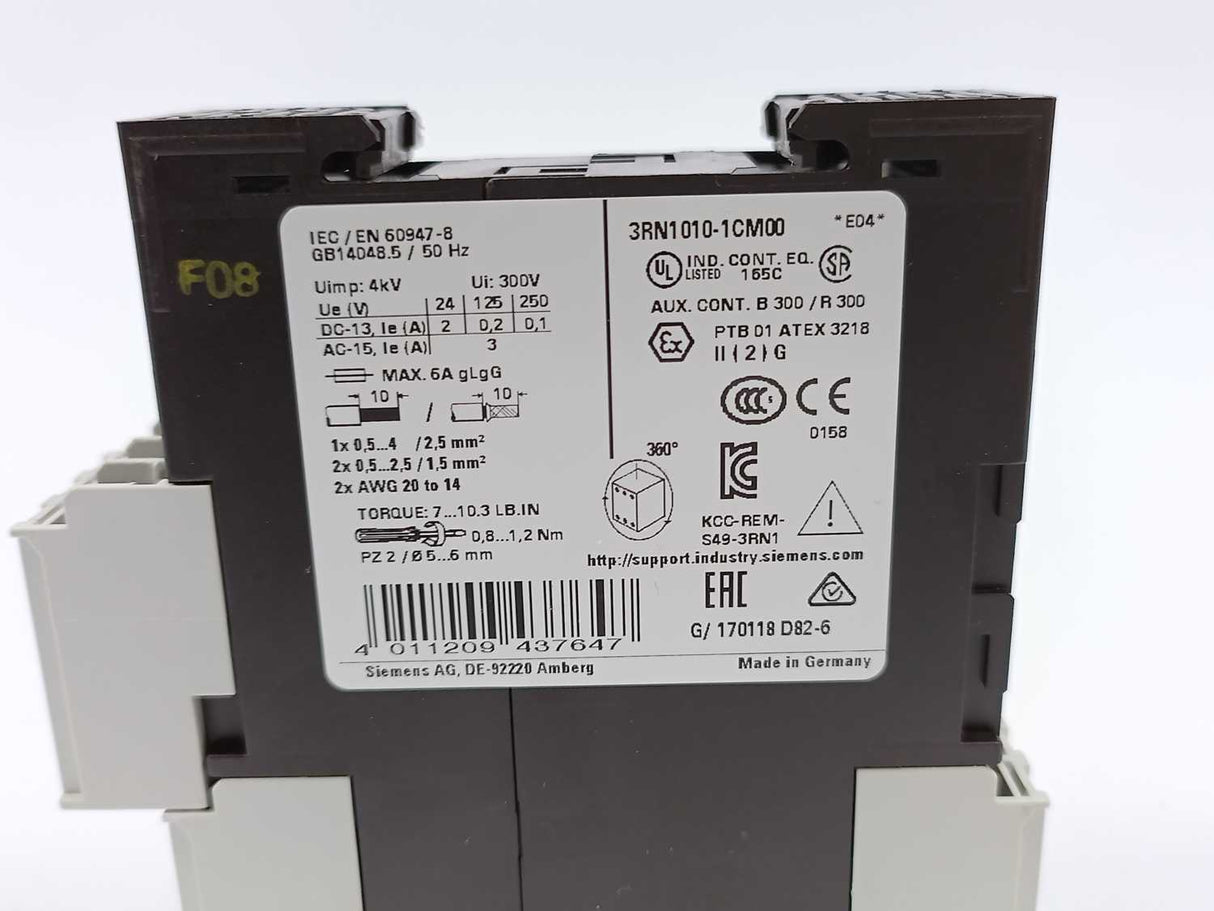 Siemens 3RN1010-1CM00 Thermistor-Motorschutzrelais