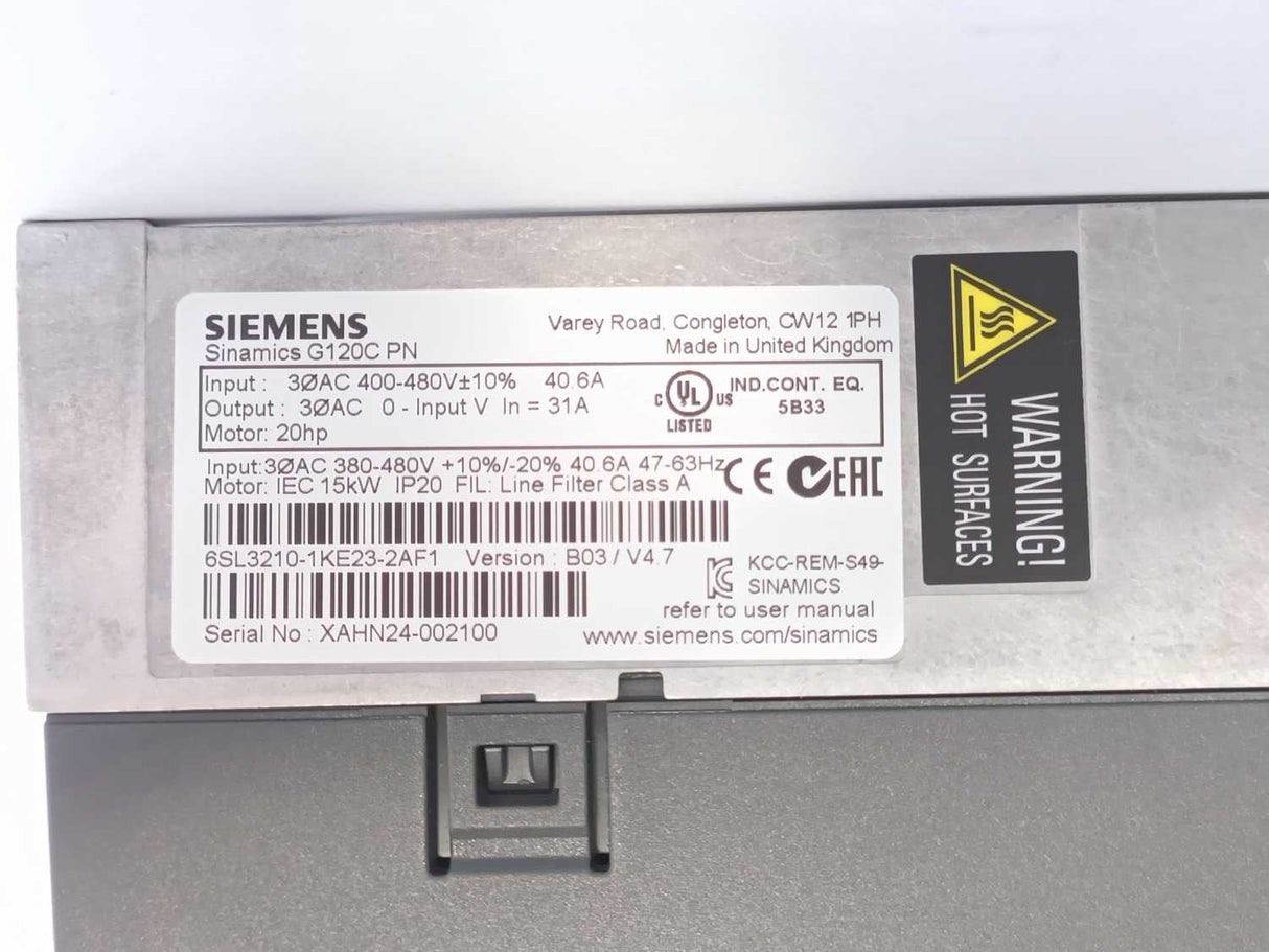 Siemens 6SL3210-1KE23-2AF1 Frequency Converter 15kW