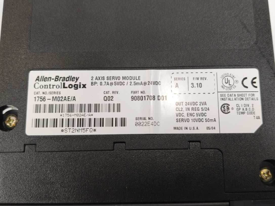 AB 1756-M02AE/A Ser. A 2 Axis Servo Module