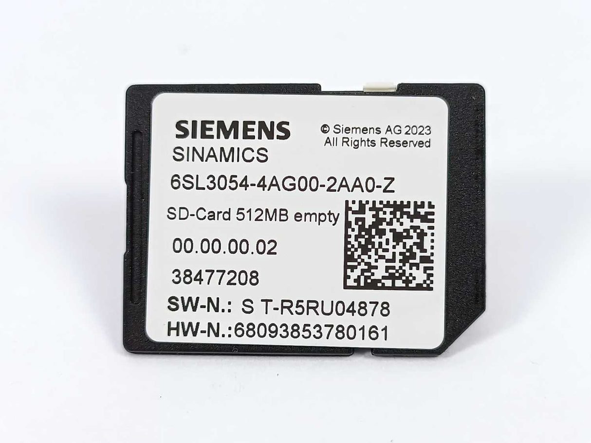 Siemens 6SL3054-4AG00-2AA0-Z SINAMICS SD memory card (512 MB)