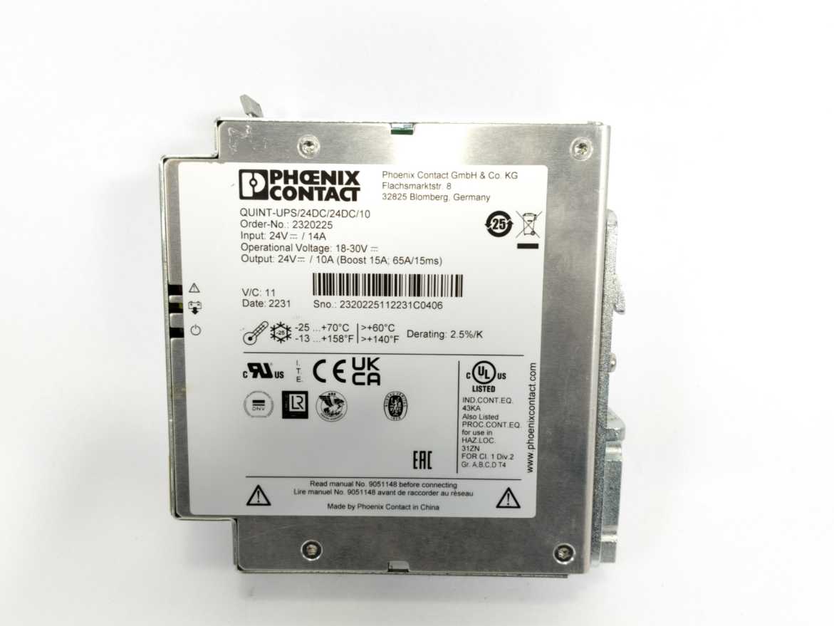 Phoenix Contact 2320225 QUINT-UPS/24DC/24DC/10 Power Supply