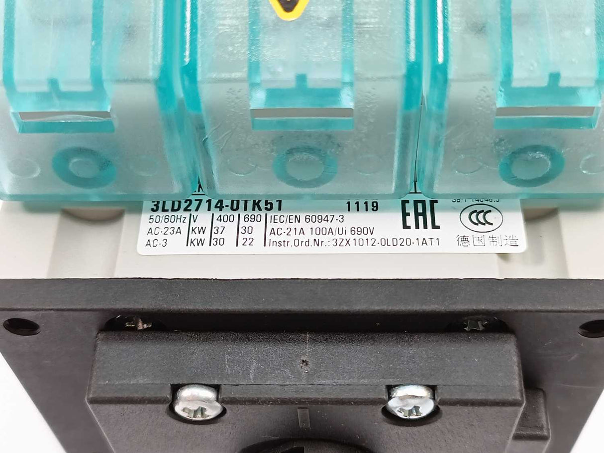 Siemens 3LD2714-0TK51 SENTRON Switch Disconnector