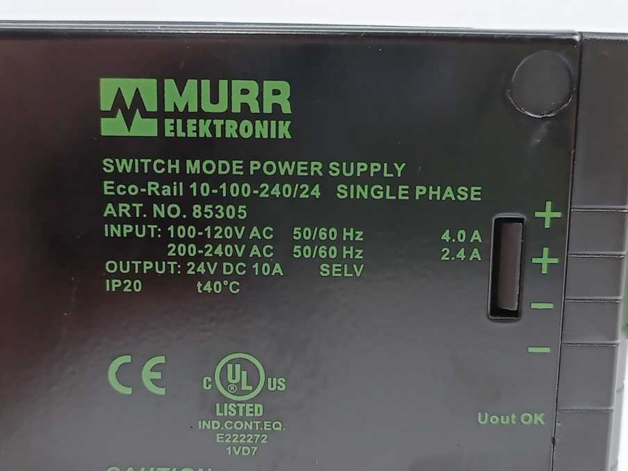 MURR Elektronik 85305 Switch Mode Power Supply 10-100-240/24 Single Phase