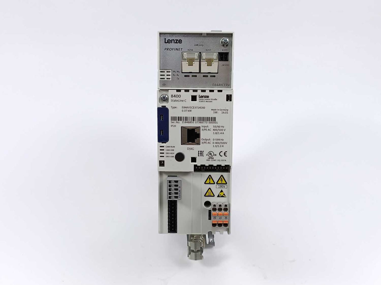 LENZE E84AVSCE3714SX0-ERXXX 15848850 8400 StateLine C 0,37kW Inverter Drive
