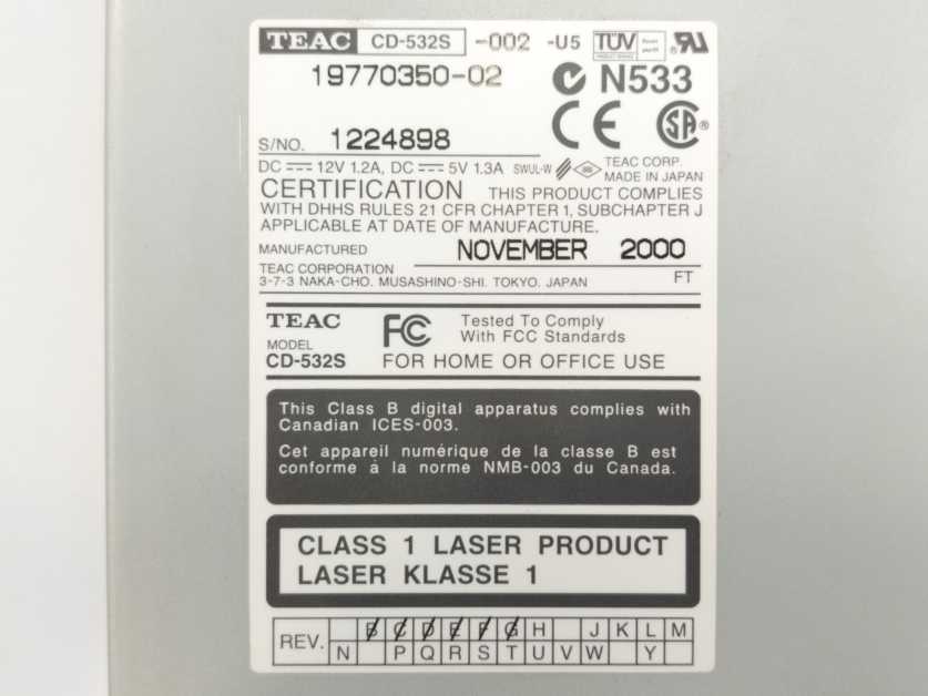 Teac CD-532S 32x Speed SCSI CD-ROM Drive