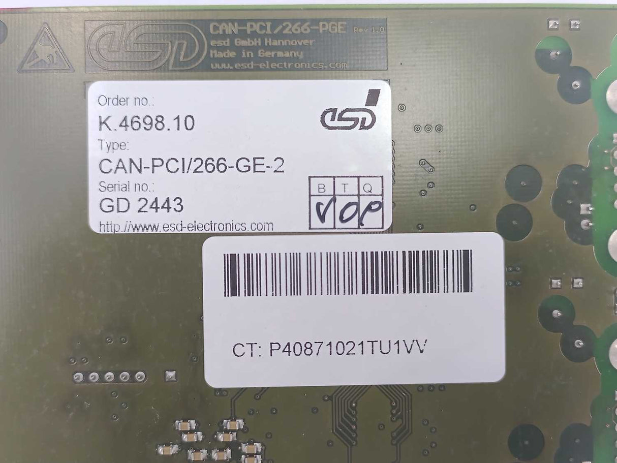 CSD CAN-PCI/266-2 PGE 2-port Bus Interface Card