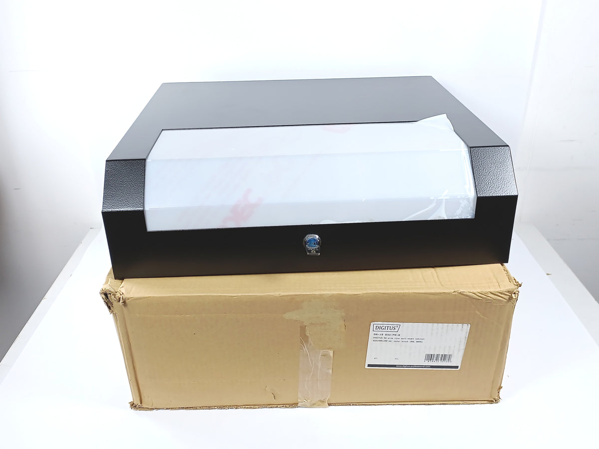 Digitus DN-19 04U-PB-B 5U Slim Line Wall Mount Cabinet, Black (RAL 9005)