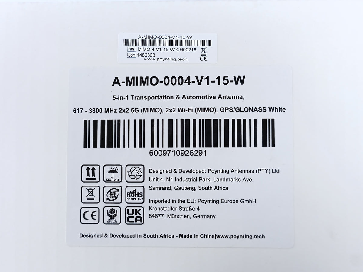 Poynting A-MIMO-0004-V1-15-W 5-in-1 Transportation & Automotive Antenna White