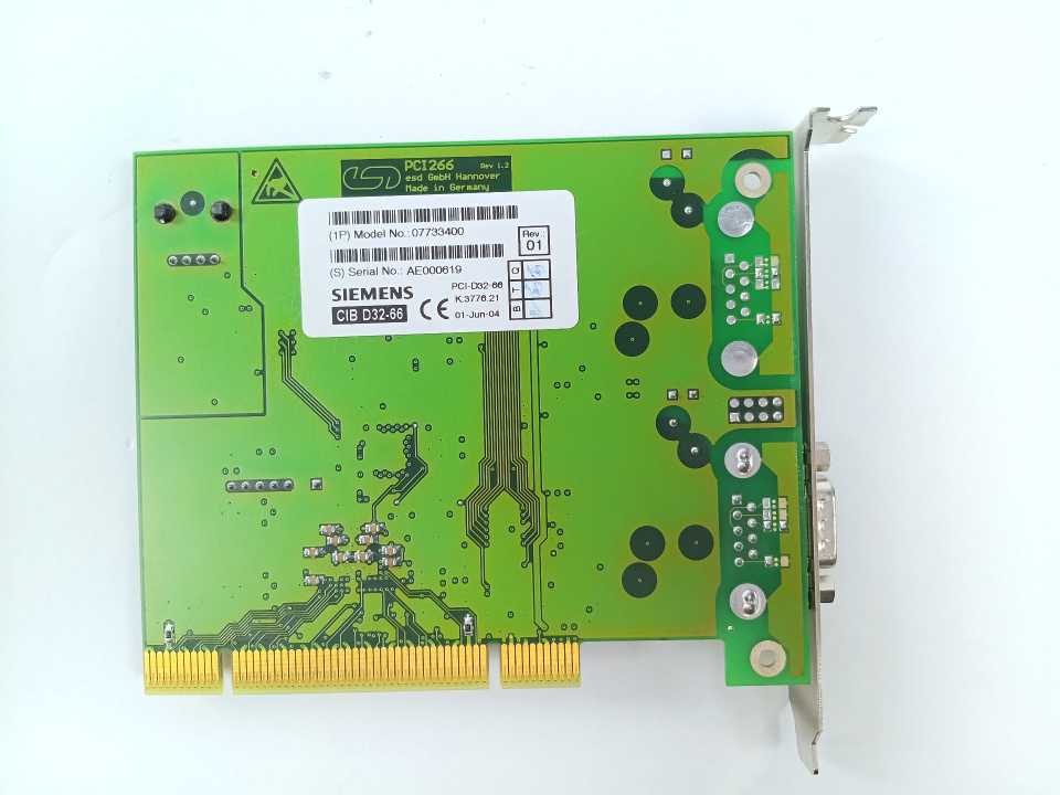 Siemens 07733400 D32 Communication Interface Board, PCI266 Rev. 1.2
