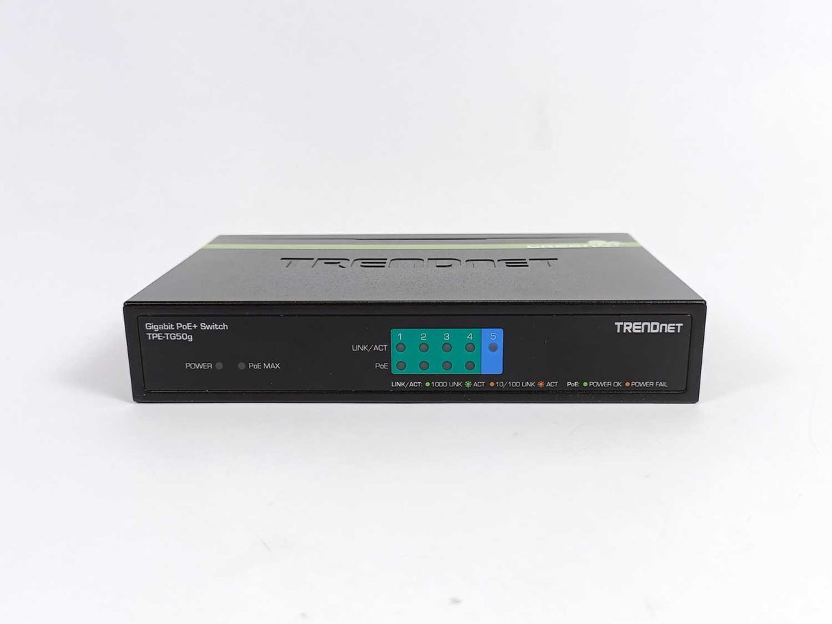 TRENDnet TPE-TG50g/A 5-Port Gigabit PoE+ Switch, H/W:V2.2R