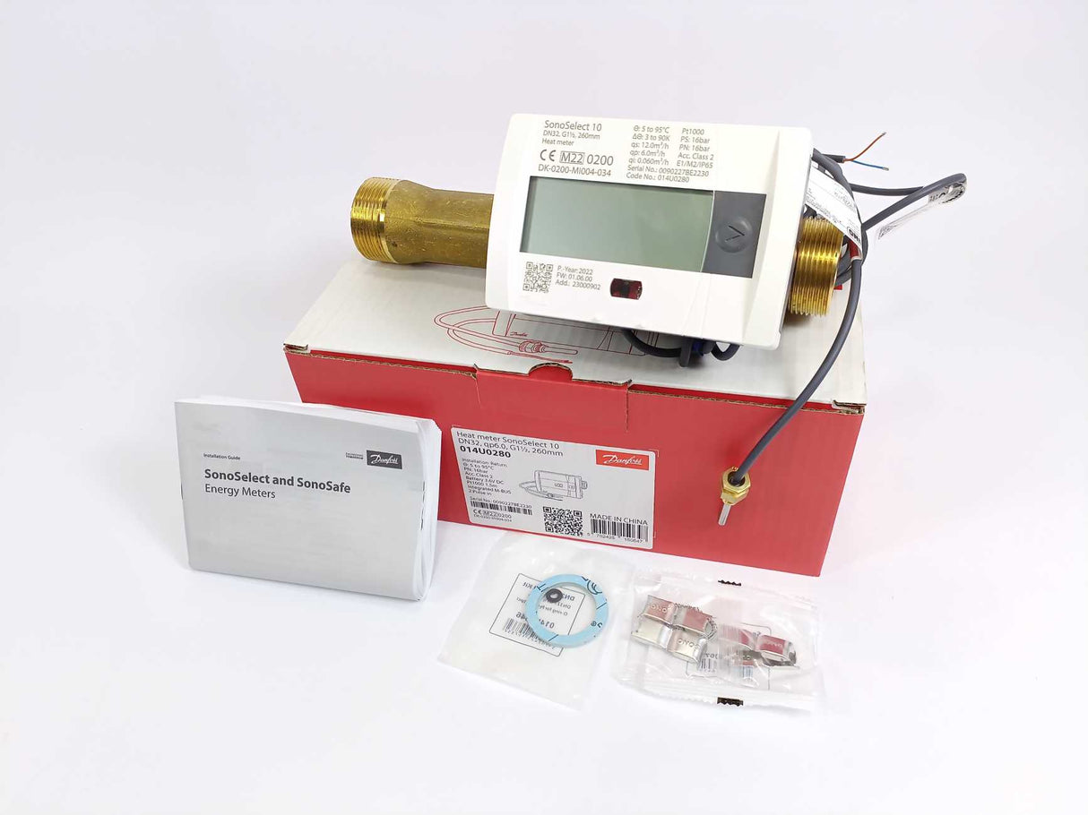 Danfoss 014U0280 Heat Meter, SonoSelect 10, 260mm, DN32