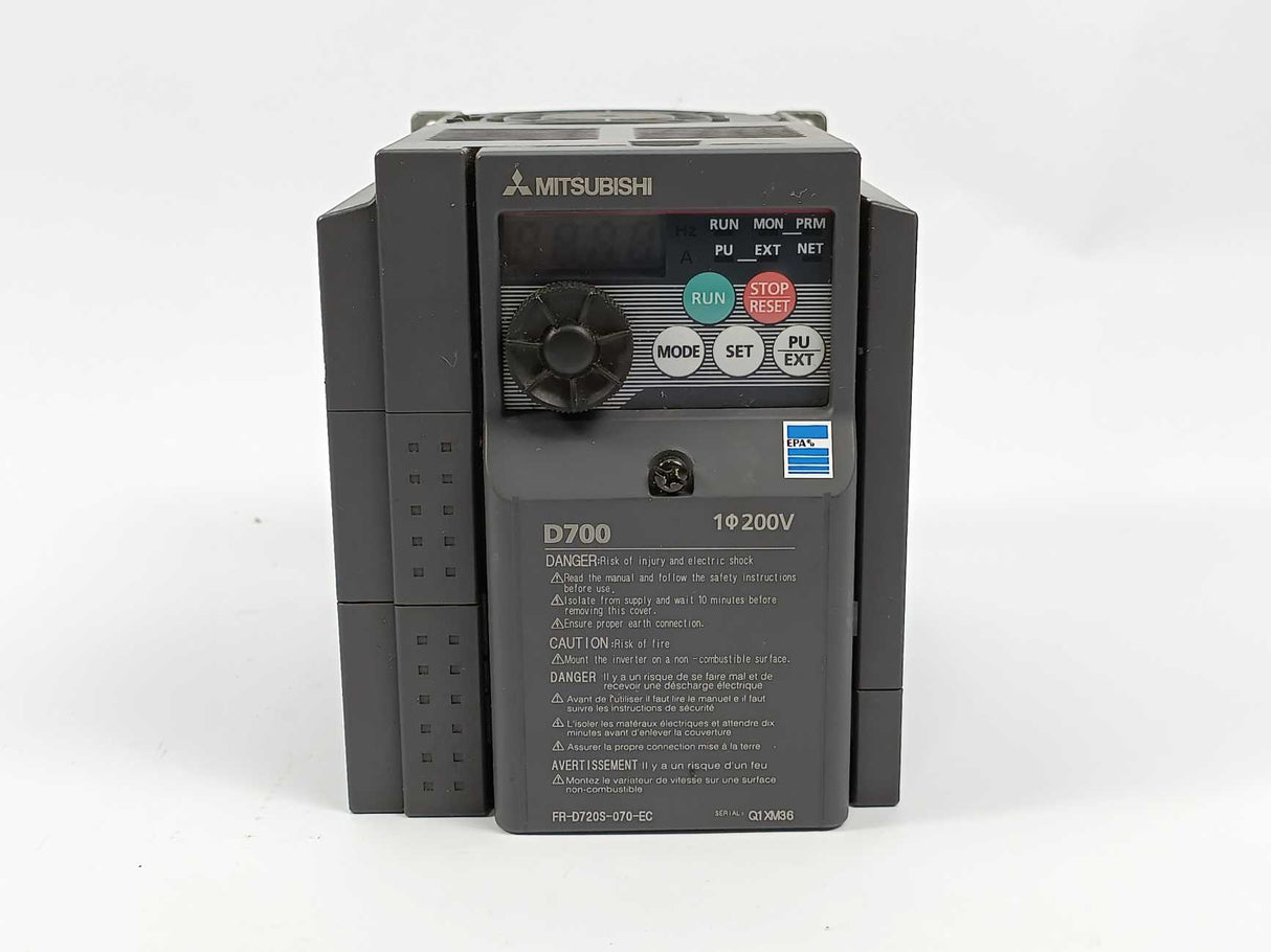 Mitsubishi FR-D720S-070-EC Variable Frequency Drive, 1.5 kW