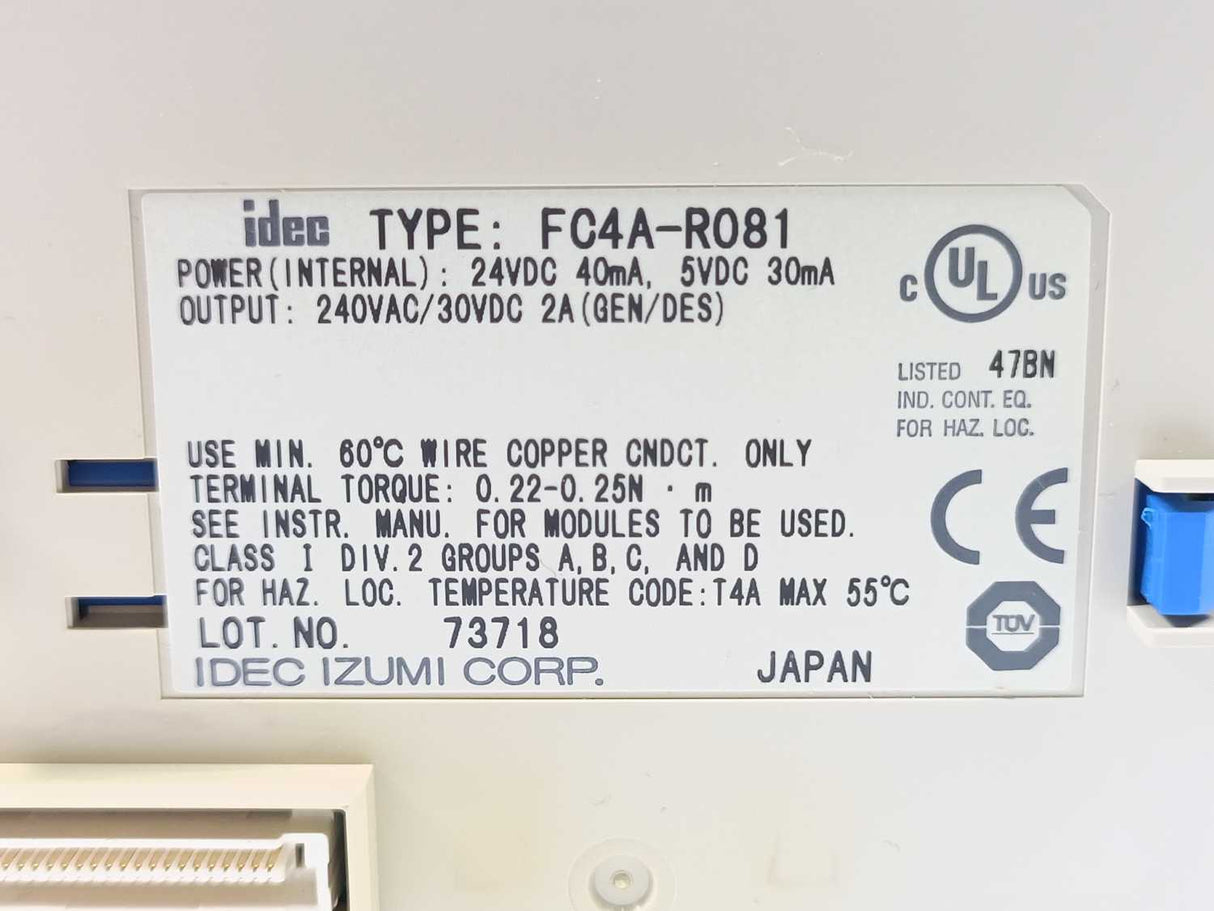 Idec FC4A-R081 Digital Output Module