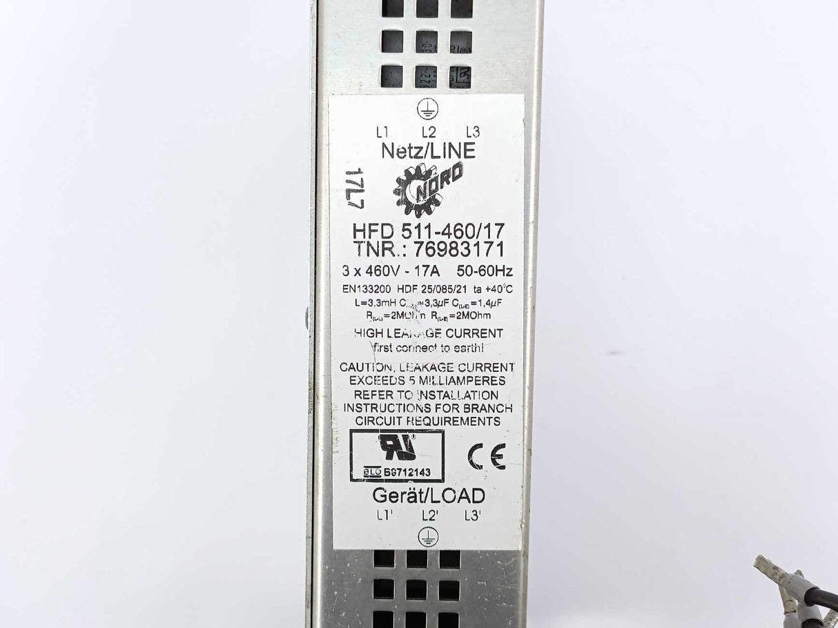 NORD HFD 511-460/17 EMC/Radio Interference Filter