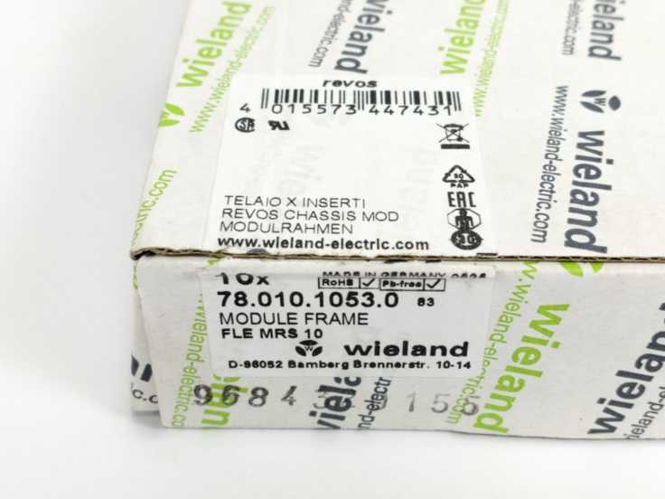 Wieland 78.010.1053.0 Module Frame FLE MRS 10 10pcs.