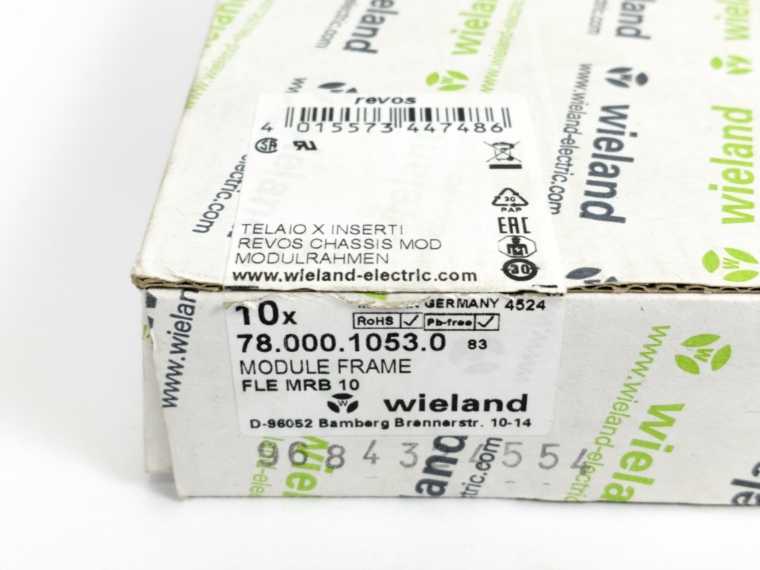 Wieland 78.000.1053.0 Module Frame FLE MRB 10, 10pcs batch