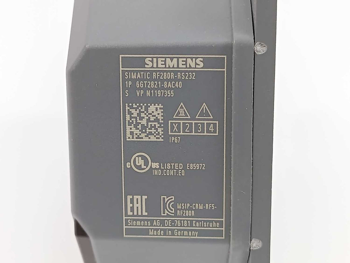 Siemens 6GT2821-8AC40 SIMATIC RF280R-RS232 RF Reader