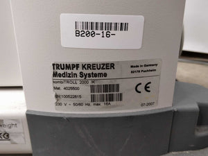 Trumpf Kreuzer KombiTROLL 2000 with G2.S.HP1 & FPD100617R1B