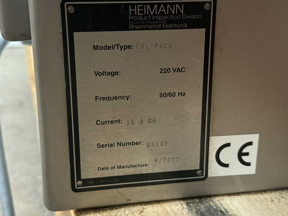 Heimann Eagle EGL-PACK -Ray Machine 220VAC 50-60Hz