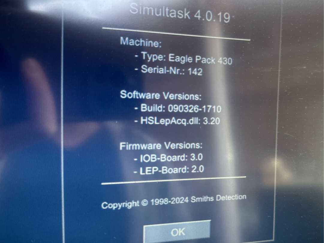 Heimann Eagle EGL-PACK -Ray Machine 220VAC 50-60Hz