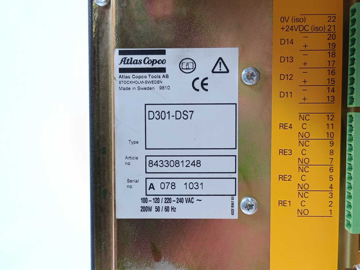 Atlas Copco 8433081248 D301-DS7 Controller Drive Unit