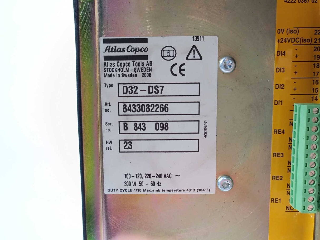 Atlas Copco 8433082266 D32-DS7 Controller Drive Unit