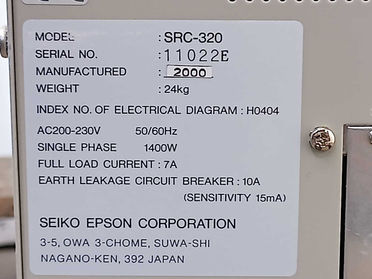 Seiko Epson SRC-320 & EC251S Robot Controller w/ 4-axis Industrial Robot