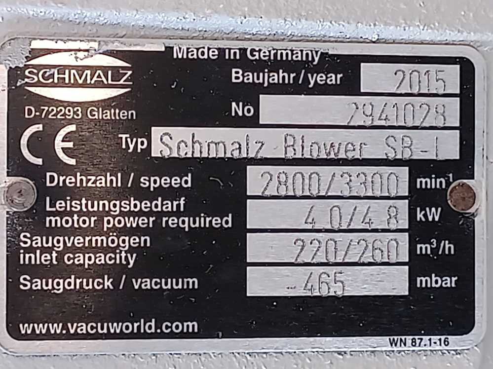 Schmalz SB-L Vacuum Blower