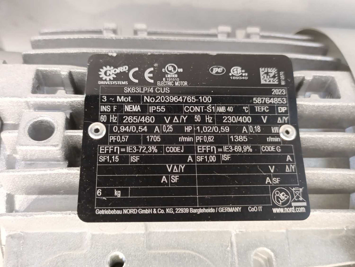 NORD Drivesystems SK92172.1A-63LP/4CUS Bevel geared motor incl. SK63LP/4 CUS