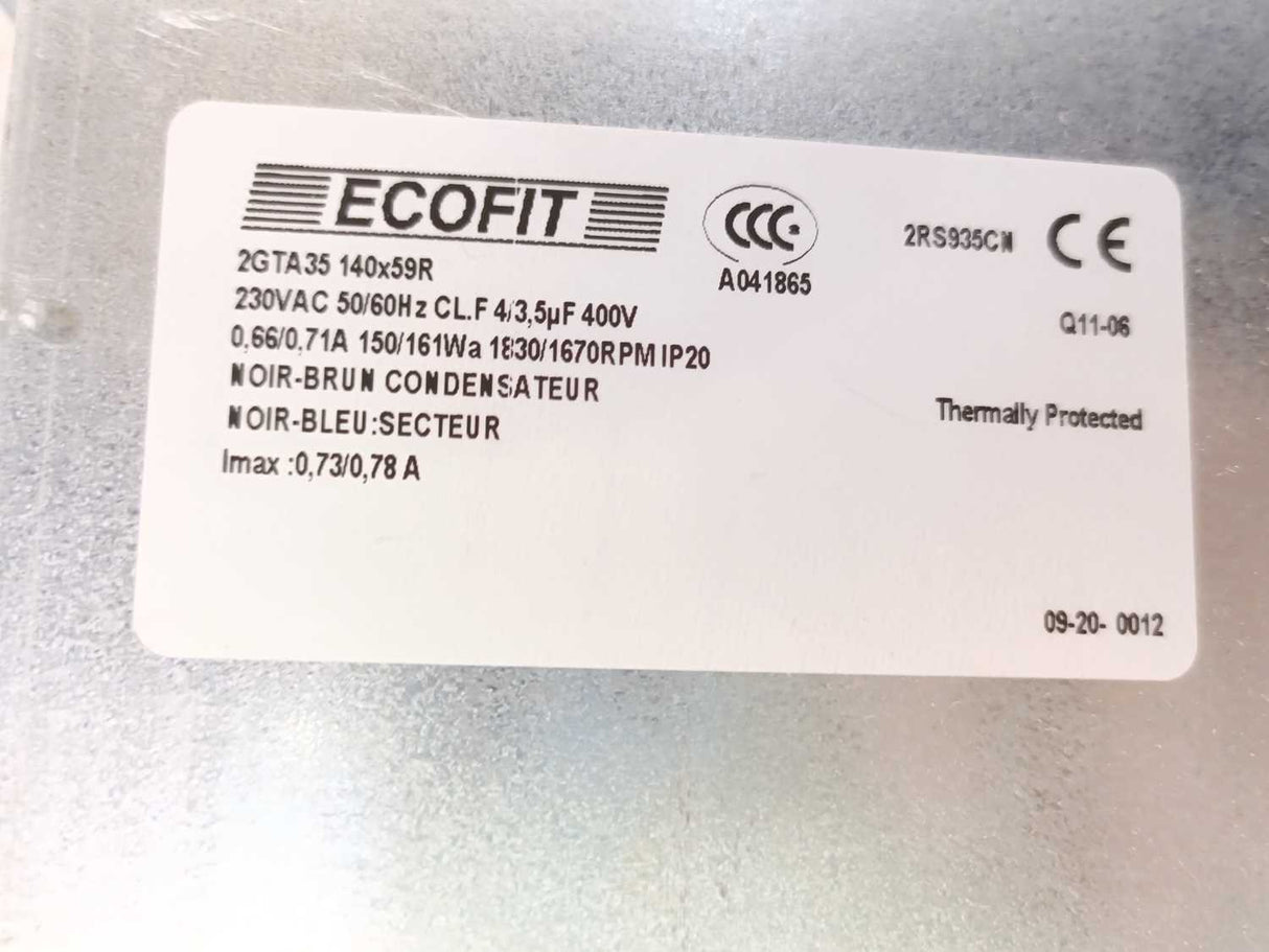 ECOFIT 2GTA35 140x59R Q11-06 / 1060771, ventilator