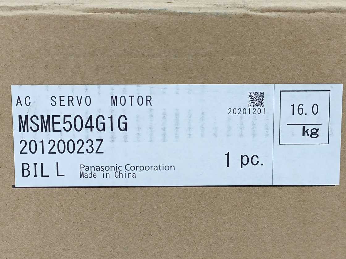 Panasonic  MSME504G1G MINAS A5 Family Servo Motor