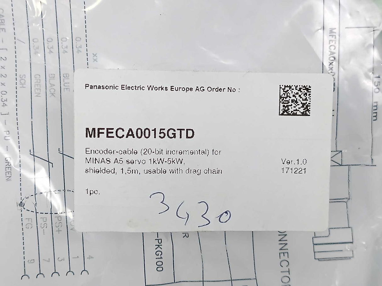 Panasonic  MSME504G1G MINAS A5 Family Servo Motor